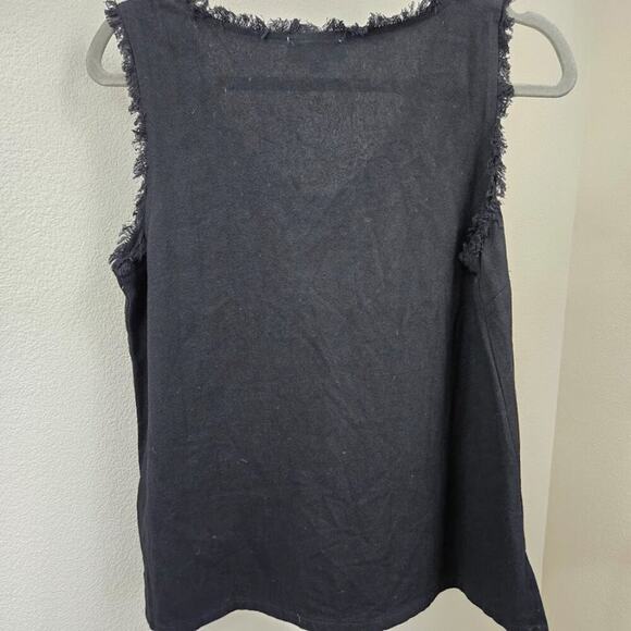 Anthropologie Kaileigh Black Linen Blend Sleeveless Tank Top – Size M - Picture 8 of 8